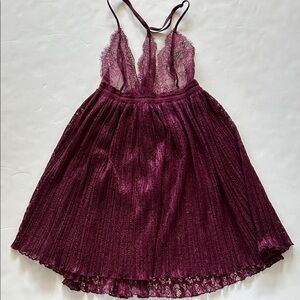 Victoria's Secret Purple Lace Chemise baby doll size S